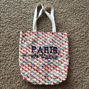 NEW Monoprix Femme Paris Je t’aime Cotton Tote Bag with Eiffel Tower Print 🎊